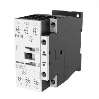 Eaton DILM38-10 Leistungsschütz, 230 V AC 50 Hz / 240 V AC 60 Hz Spule, 3-polig, 38 A, 1 NO Hilfskontakt 112428