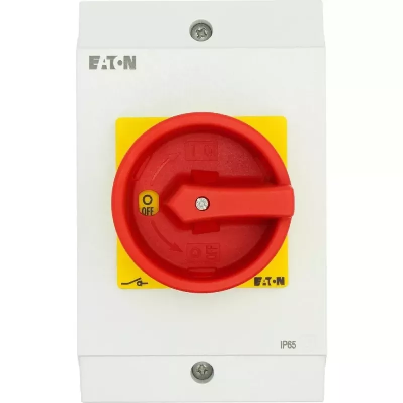 Eaton T3-3-8342/I2/SVB 6-poliger Hauptschalter, 32 A, Rot/Gelb 207208
