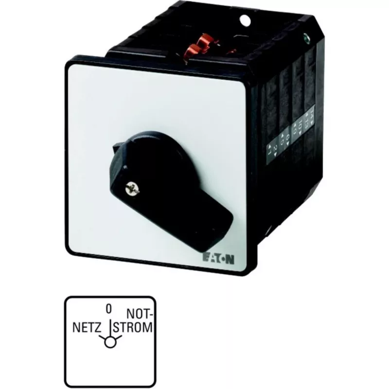 Eaton T5B-4-8902/E 4-poliger Drehschalter, 32 A, 690 V AC, Schwarz/Weiß 207430