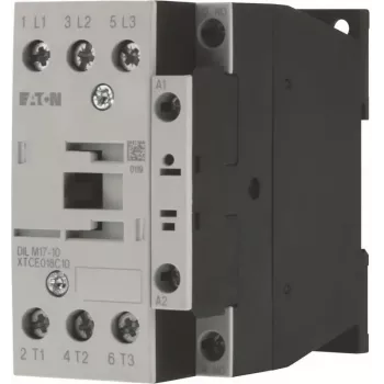 Eaton DILM17-10 24V 50Hz 3-poliger Leistungsschütz, 1NO Hilfskontakt, 17A AC-3, 7,5kW, Schraubklemmen, IP00, DIN-Schienen-/Schraubbefestigung 276991