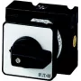 Eaton T3-4-8902/E Nockenschalter, 4-polig, 32A, 690V, Frontmontage, IP65, schwarzer Griff, silberne metallische Frontplatte 215222