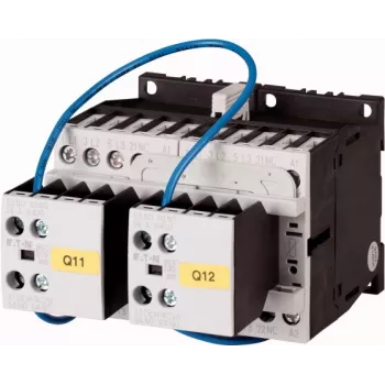 EATON Wendeschütz 4 kW 400 V AC, 230 V 50 Hz Spule, 3-polig, 2NO+2NC, DIN-Schiene 278086