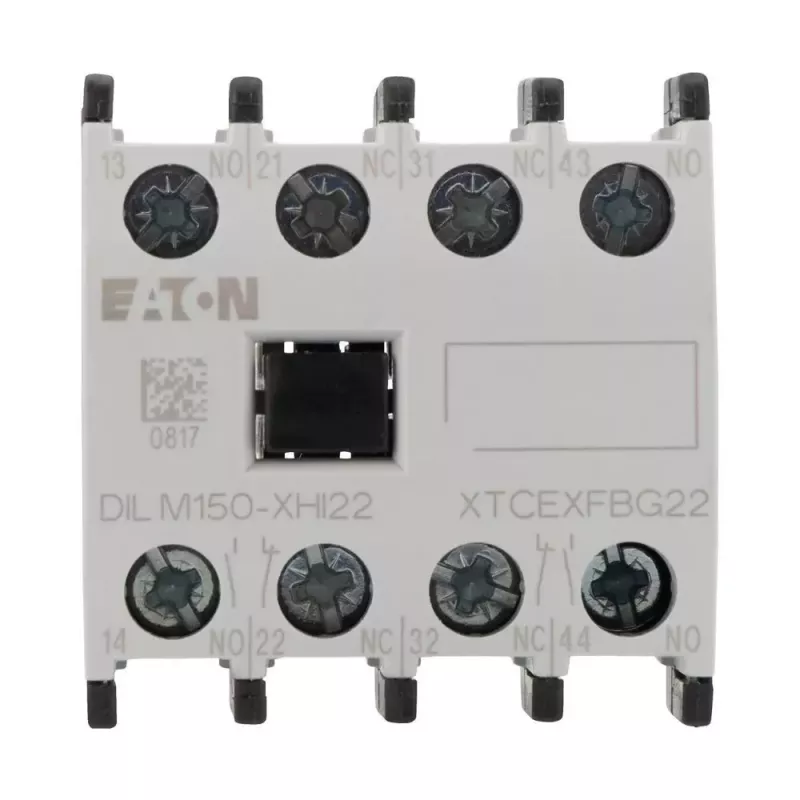 Eaton DILM150-XHI22 Hilfskontaktblock, 2NO+2NC, Frontmontage, Schraubklemmen 277950