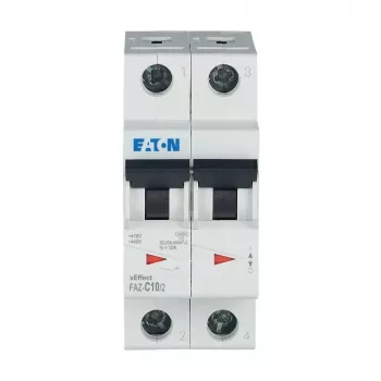 Eaton FAZ-C10/2 Leitungsschutzschalter (MCB), 10 A, 2-polig, Typ C, 400 V AC, 10 kA 278756