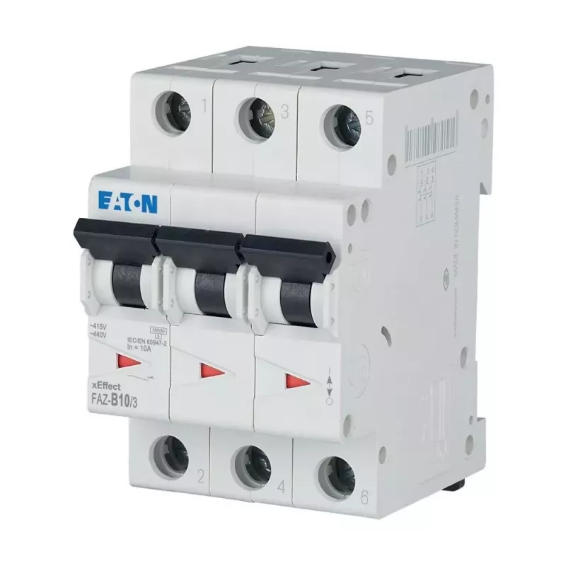 Eaton FAZ-B10/3 Leitungsschutzschalter Typ B, 10 A, 3-polig, 10 kA 278843