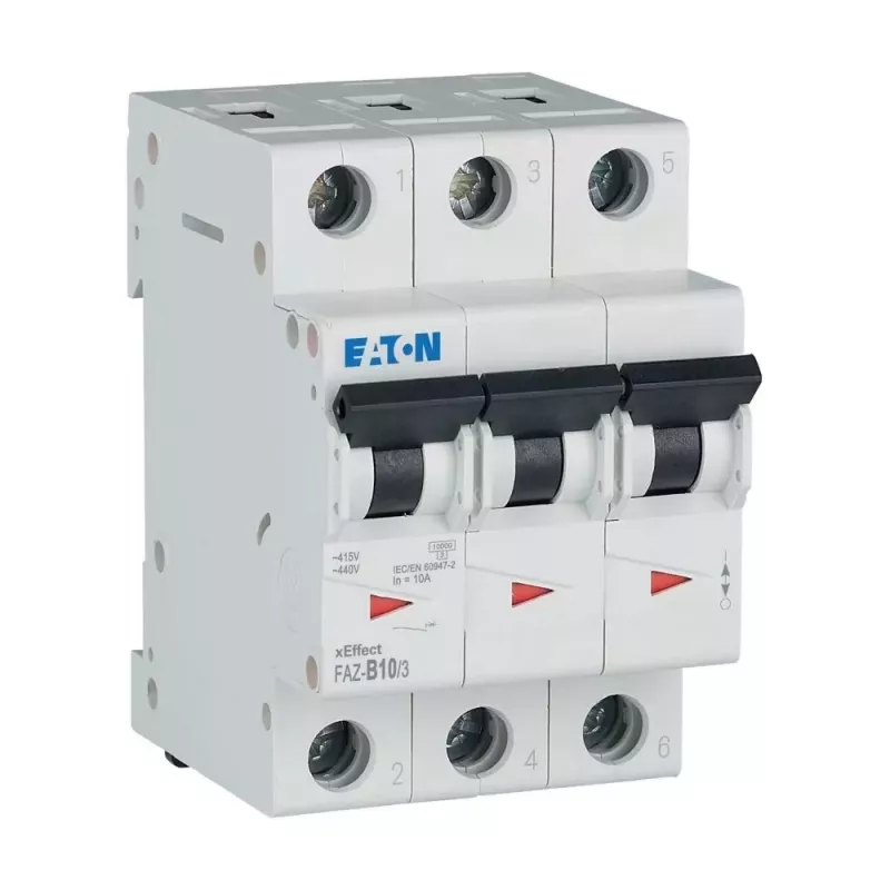 Eaton FAZ-B10/3 Leitungsschutzschalter Typ B, 10 A, 3-polig, 10 kA 278843