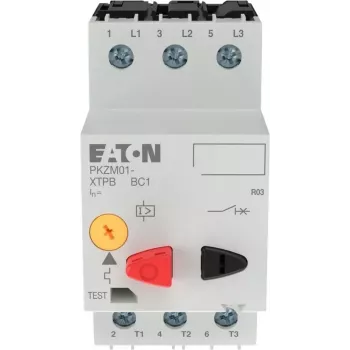 EATON PKZM01-1 Motorschutzschalter, 1 A, 0,25 kW, 3-polig, Druckknopfbetätigung 278479