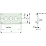 Eaton M22-E4 Montageplatte für 4 Steuergeräte, Anthrazit 216545