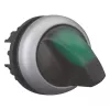 Eaton M22 Drehantrieb, 3-Positionen, rastend, schwarzer Knopf mit silberner Blende 284395