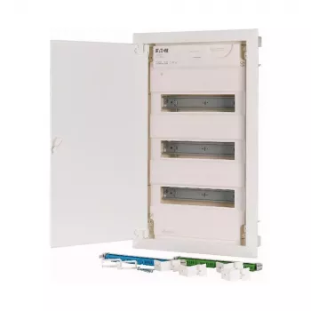 Eaton KLV-36UPP-F Unterputz-Verteilerschrank, 36 Moduleinheiten, 3 Reihen, transparente getönte Tür, Weiß 178802