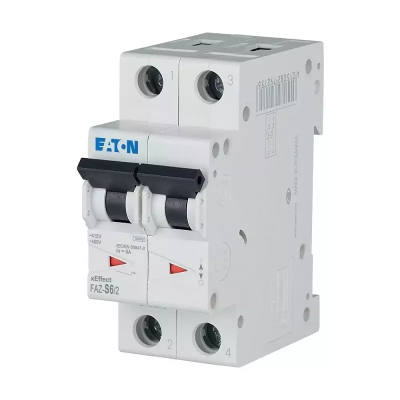 Eaton FAZ-S6/2 Leitungsschutzschalter Typ S 6A 2-polig 6kA 278809