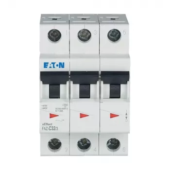Eaton FAZ-C32/3 Leitungsschutzschalter Typ C, 32 A, 3-polig, 10 kA, DIN-Schiene 278876
