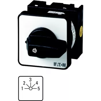 Eaton T0-5-15139/E 2-poliger Nockenschalter, EIN-AUS, 20A, 690V AC, Frontplattenmontage, Schwarz/Weiß 014135