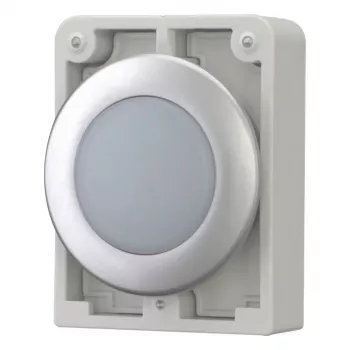 Eaton RMQ-Titan Flache runde Meldeleuchtenkopf, weiße Linse, Chromblende, M30C-FL-W 183287