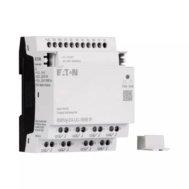 Eaton EASY-E4-UC-16RE1P Smart-Relais-Erweiterungsmodul, 8 digitale Eingänge, 8 Relaisausgänge, DIN-Schiene 197511