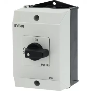 Eaton T0-2-1/I1 3-poliger Kippschalter, 20A, IP65, Grau/Schwarz 207081