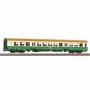 PIKO 28004 H0 Halberstadt Mitteleinstiegswagen Beige-Grün 2. Klasse DR