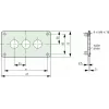 Eaton M22-E3Q Aluminium-Gehäuse für Steuerstation, grau, 3 Ausschnitte, IP65 216544