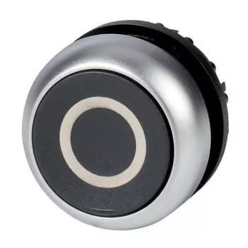 Eaton M22-D-S-X0 Drucktaster-Antrieb, Schwarz, Bündig, Tastend, Metallfrontring, 22,5 mm 216609