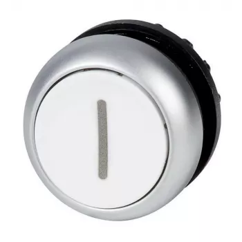 Eaton M22-DR-W-X1 flacher weißer rastender Drucktaster-Antrieb, 22,5 mm, IP67/IP69K