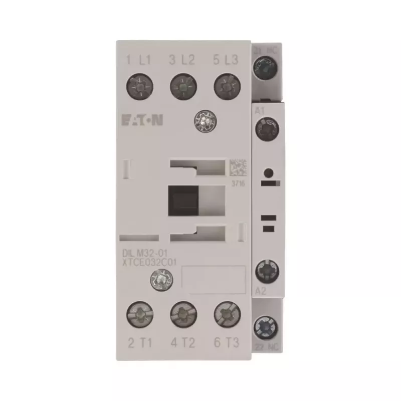 Eaton DILM32-01(RDC24) Leistungsschütz, 3-polig, 32 A, 24-27 V DC Spule, 1 NC Hilfskontakt 277306