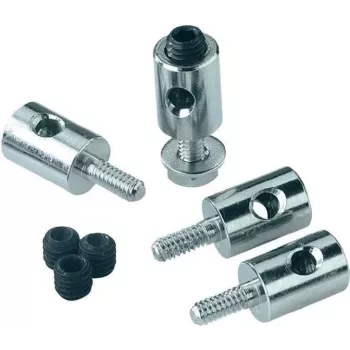 Reely Gestängeverbinder für Drähte, Bowdenzüge, Schubstangen bis 2 mm Durchmesser (10 Stück, Schwarz) 180281