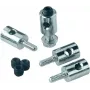 Reely Gestängeverbinder für Drähte, Bowdenzüge, Schubstangen bis 2 mm Durchmesser (10 Stück, Schwarz) 180281