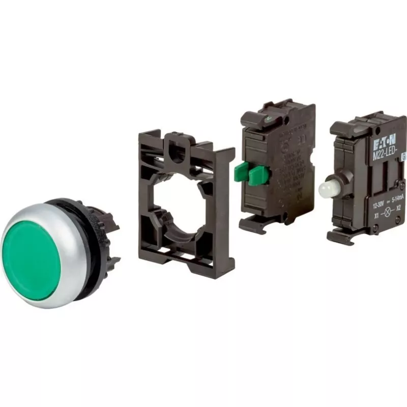 Eaton M22-DL-G-K10LED-BVP Leuchtdrucktaster, Frontring Kunststoff 110930
