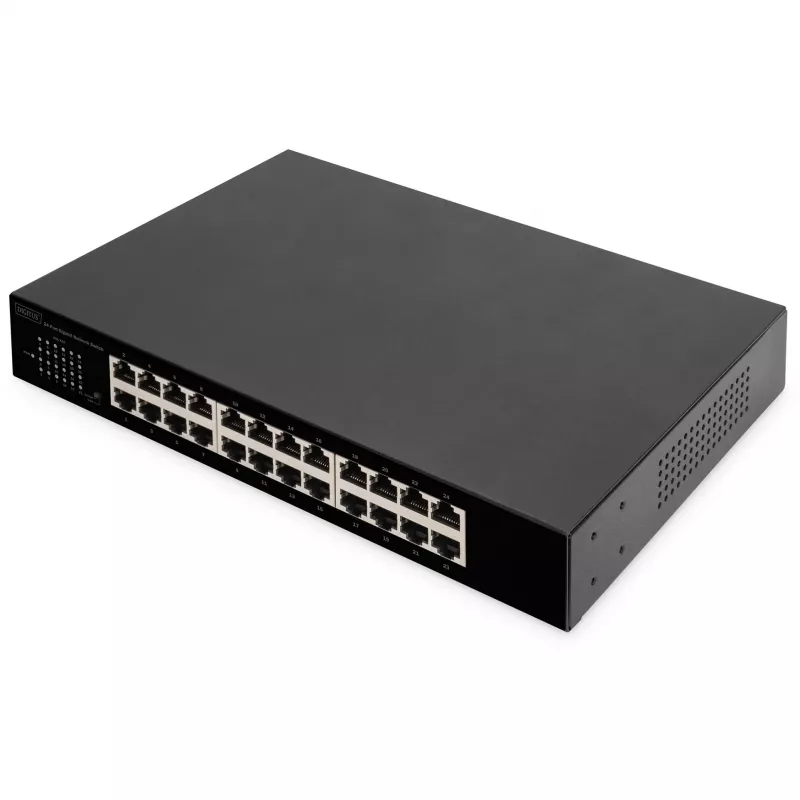 DIGITUS DN-80113-1 24-Port Gigabit Switch, 19-Zoll-Rackmontage, 48 Gbps, Unmanaged