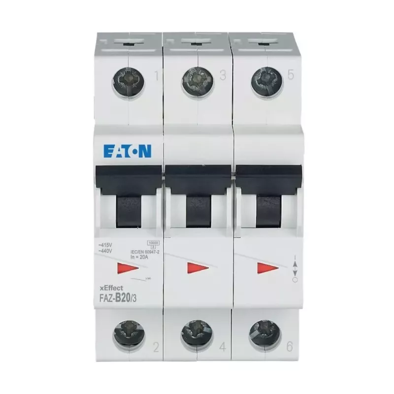 Eaton FAZ-B20/3 Leitungsschutzschalter, 3-polig, Typ B, 20 A, 278848