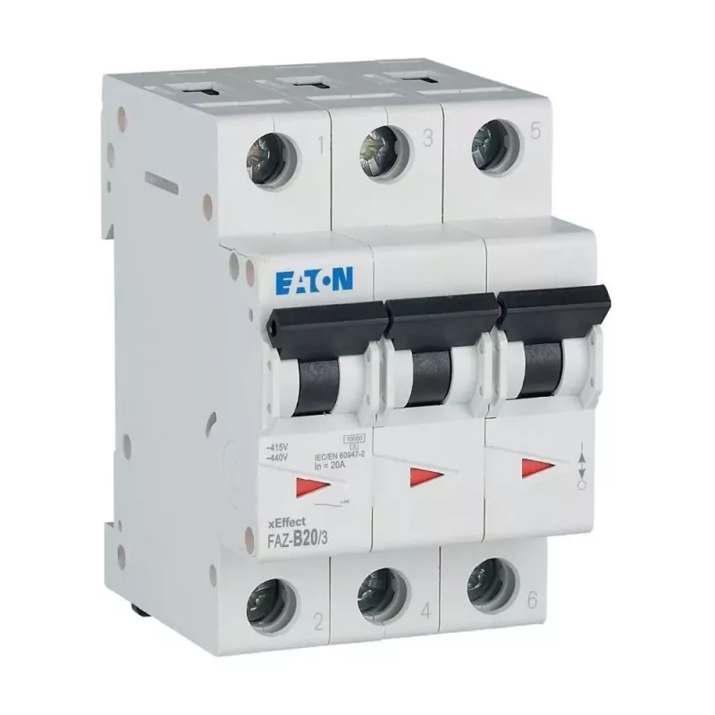 Eaton FAZ-B20/3 Leitungsschutzschalter, 3-polig, Typ B, 20 A, 278848
