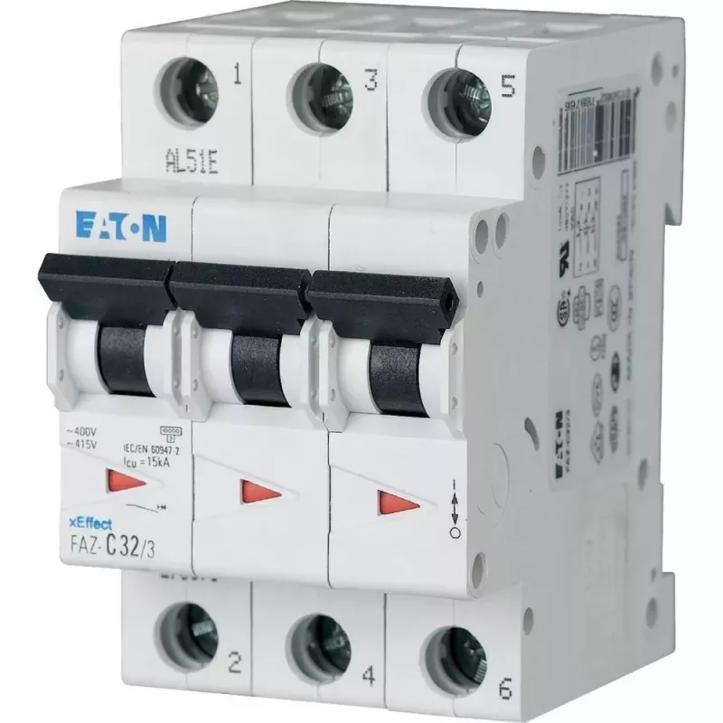 Eaton FAZ-B20/3 Leitungsschutzschalter, 3-polig, Typ B, 20 A, 278848
