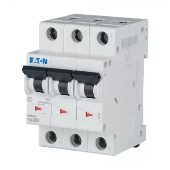 Eaton FAZ-C6/3 6 A 3-poliger Leitungsschutzschalter (MCB) mit C-Charakteristik, 6 kA 278867