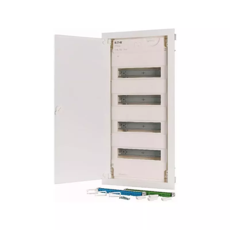 Eaton KLV-48HWP-F Unterputz-Verteilerschrank, 4 Reihen, 48 Module, weiße Stahltür 178812