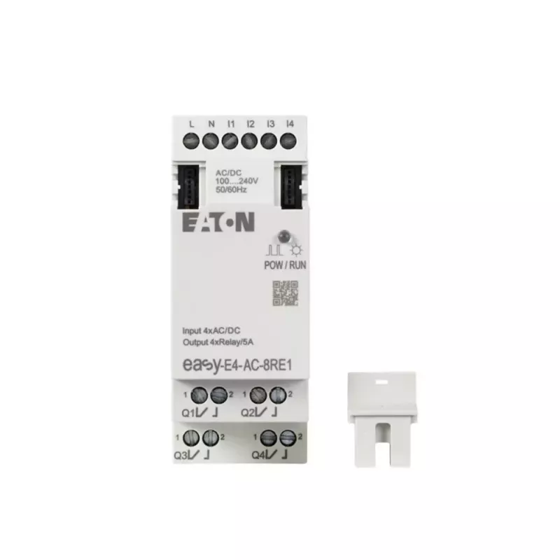 Eaton easyE4 SPS-E/A-Erweiterungsmodul, 4 digitale Eingänge, 4 Relaisausgänge EASY-E4-AC-8RE1