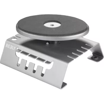 Reely FS9020C Aluminium-Montageständer mit 360°-Drehteller, höhenverstellbar 83-139 mm, Blau/Silber