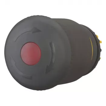 EATON M22S-PVLT beleuchteter Not-Aus-Drucktaster-Antrieb, Drehentriegelung, schwarzer Pilzkopf, 38 mm, IP66/IP67/IP69K 271540