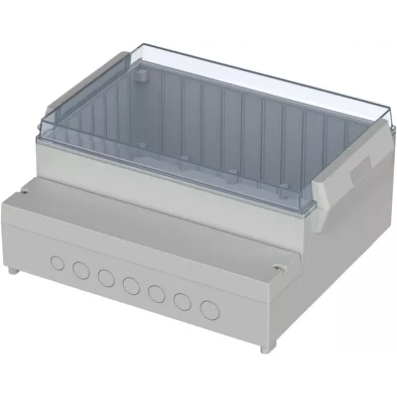 BOPLA RCP 3100 Steuergehäuse, ABS-Unterteil, Polycarbonat-Deckel, Lichtgrau, 296 x 261 x 132,5 mm 41310109