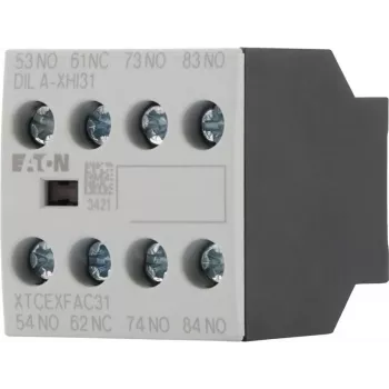 Eaton DILA-XHI31 Hilfskontaktblock, 3 NO + 1 NC, Schraubklemmen, Frontmontage, Schwarz/Weiß 276427