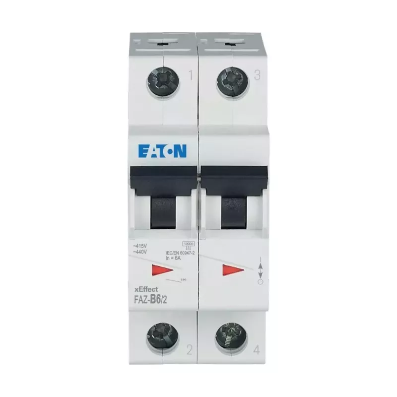 Eaton FAZ-B6/2 Leitungsschutzschalter (MCB), 2-polig, 6 A, Typ B, 10 kA 278728