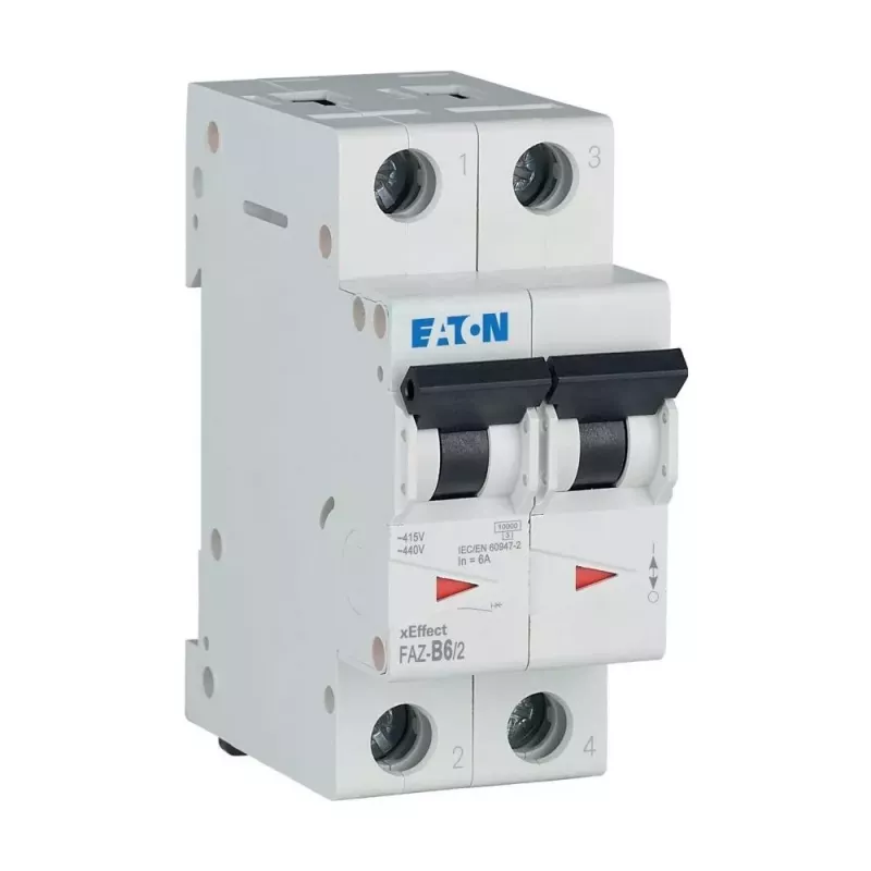 Eaton FAZ-B6/2 Leitungsschutzschalter (MCB), 2-polig, 6 A, Typ B, 10 kA 278728