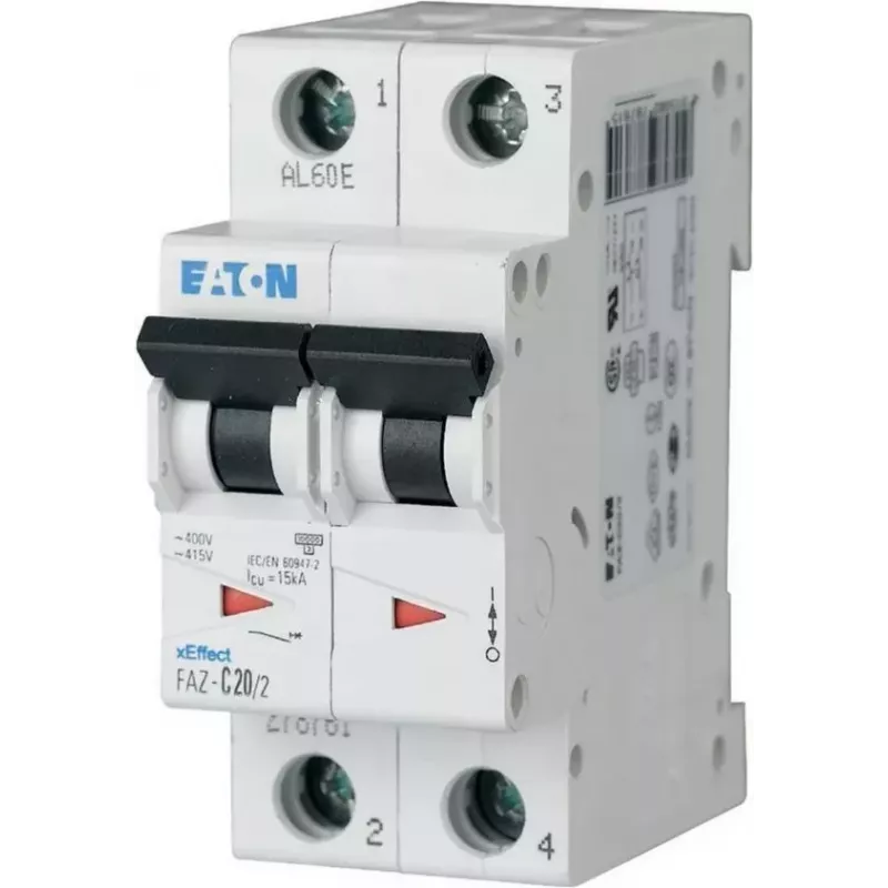 EATON FAZ-K25/2 Leitungsschutzschalter (MCB), K-Charakteristik, 25 A, 2-polig, 10 kA 278800