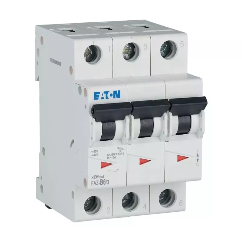 Eaton FAZ-B6/3 Leitungsschutzschalter Typ B 6 A 3-polig 10 kA 278841