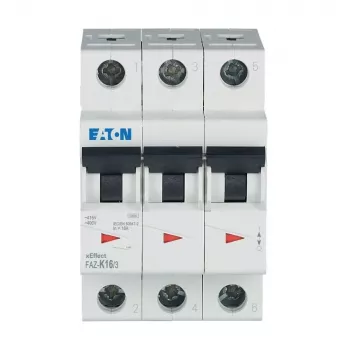 Eaton FAZ-K16/3 16 A 3-poliger Leitungsschutzschalter mit K-Charakteristik 278911