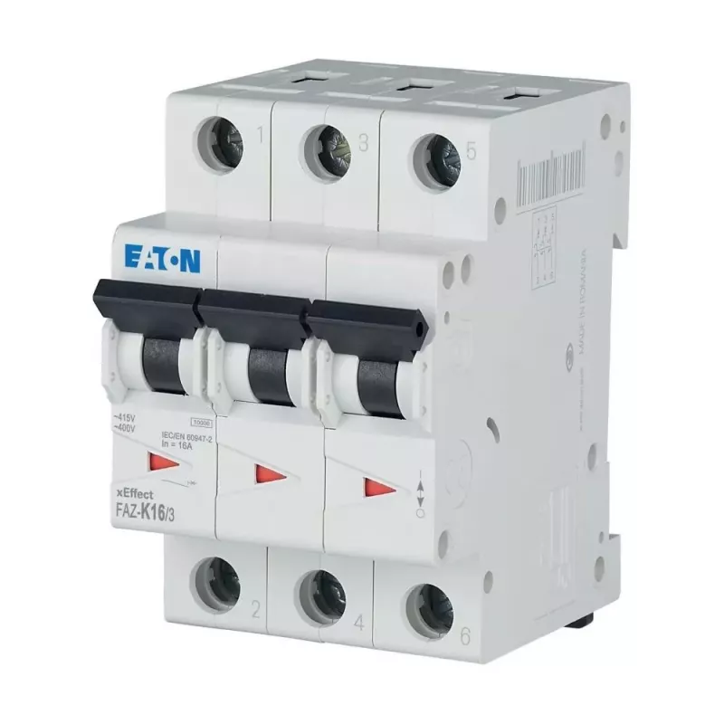 Eaton FAZ-K16/3 16 A 3-poliger Leitungsschutzschalter mit K-Charakteristik 278911