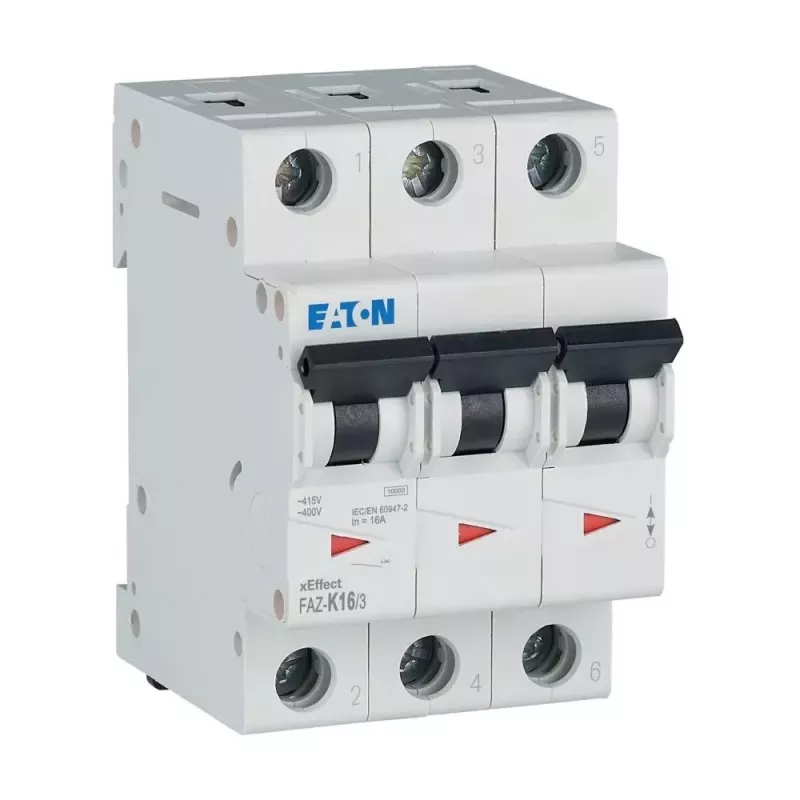 Eaton FAZ-K16/3 16 A 3-poliger Leitungsschutzschalter mit K-Charakteristik 278911