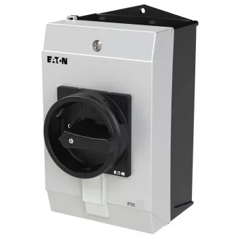 Eaton P1-25/I2H/SVB-SW/HI11 3-poliger Hauptschalter 25A IP65 Aufputzmontage Schwarz/Grau 227862