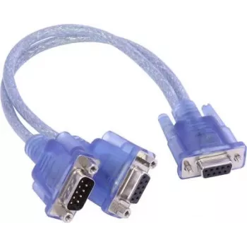 Ixxat Y-CAN Kabel, D-SUB9 Stecker auf 2x D-SUB9 Buchse, 0,3 m, Schwarz 1.04.0076.00001