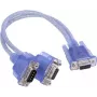 Ixxat Y-CAN Kabel, D-SUB9 Stecker auf 2x D-SUB9 Buchse, 0,3 m, Schwarz 1.04.0076.00001