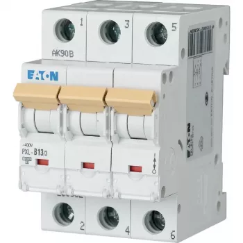 Eaton PXL-B13/3 Leitungsschutzschalter (MCB), 3-polig, 13 A, B-Charakteristik, 10 kA, DIN-Schiene 236382